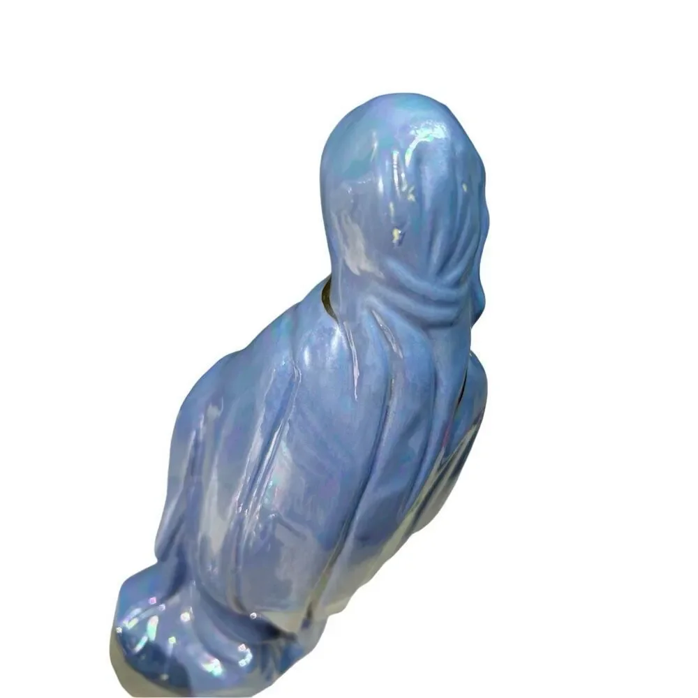 Porcelain Nativity Set Holy Family Joseph Mary Jesus Blue
